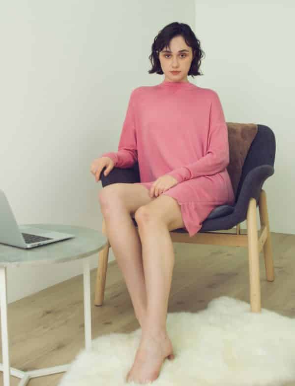 Lay-Back Days Funnel Neck Dress
