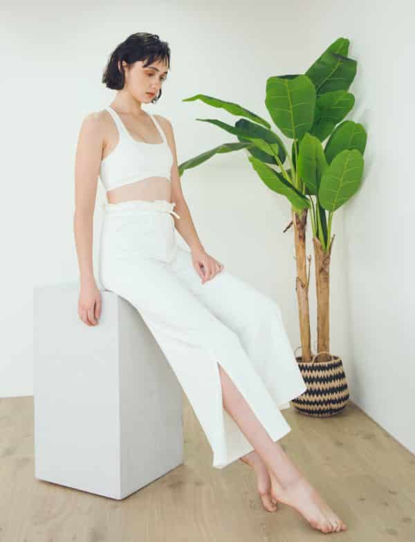 Home Luxe Ribbed Wide Leg Pants