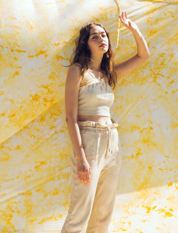 Natural Two-Tone Tie Dye Top