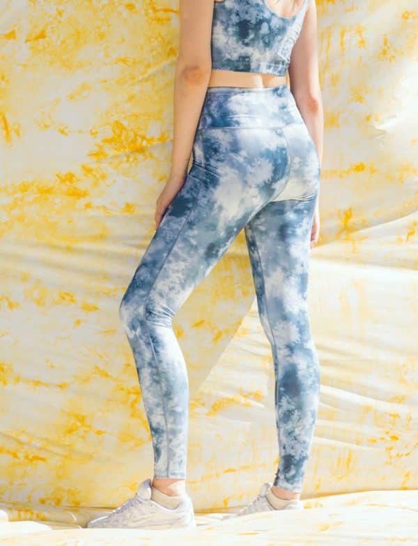 Natural Cloud Tie-Dye Print Bra Legging